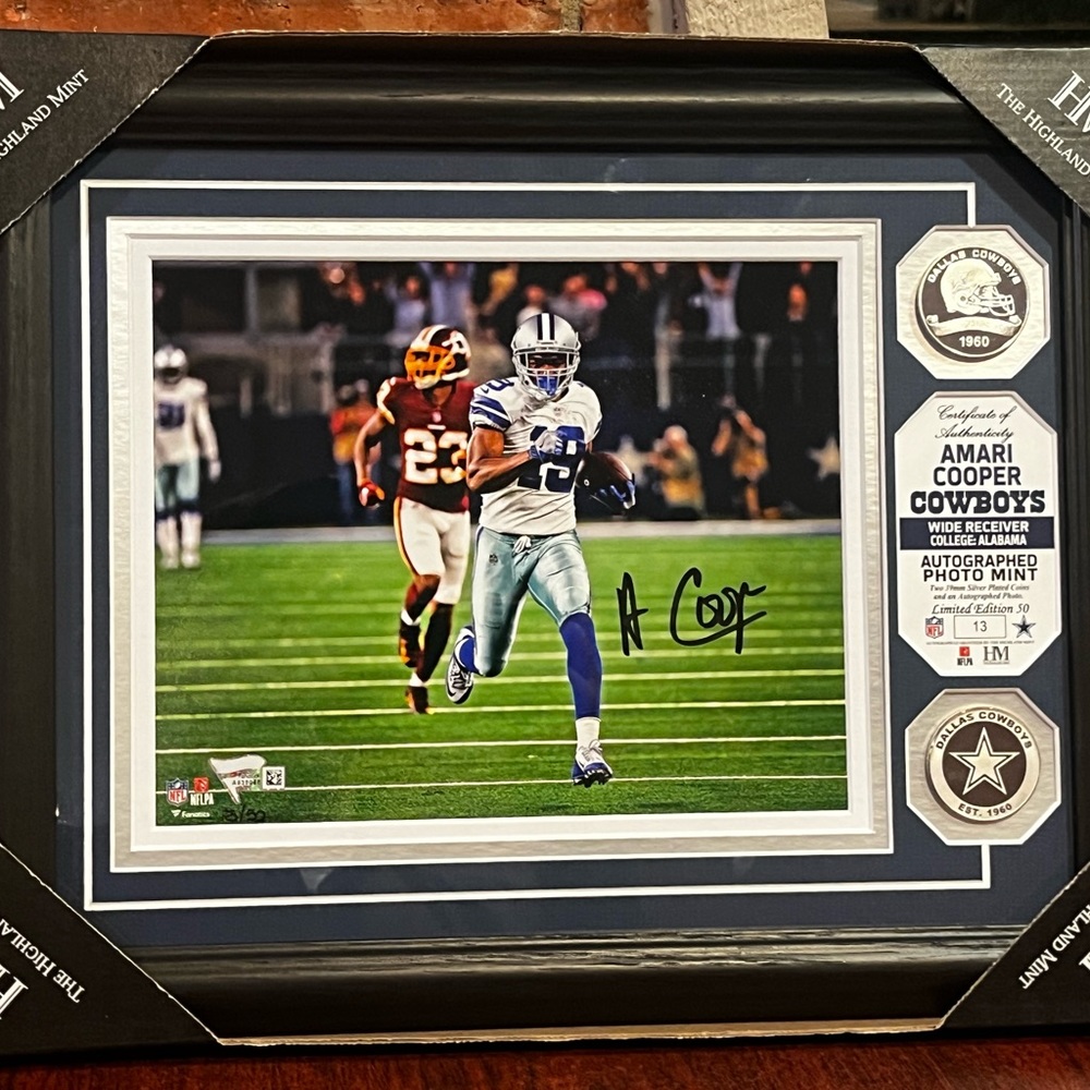 Framed Amari Cooper Dallas Cowboys Auto Limited Edition Photo Mint #13 of 50